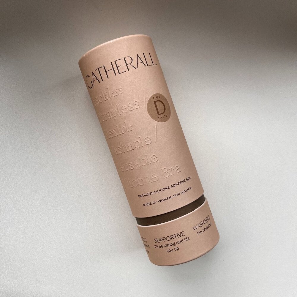 Gatherall Backless Strapless Silicone Adhesive Bra | Cup D | Latte | NIB